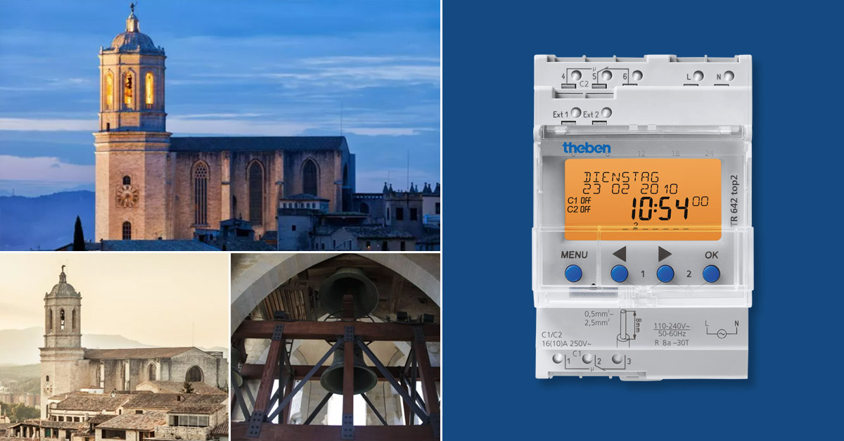 In der Kathedrale der Heiligen Maria im spanischen Gironasteuert eine digitale 2-Kanal #Zeitschaltuhr TR 642 top2 das Glockenspiel. Darüber hinaus ermöglicht die Zeitschaltuhr einfache Änderungen der Programmierung per #OBELISK Speicherkarte: t1p.de/dgrp0