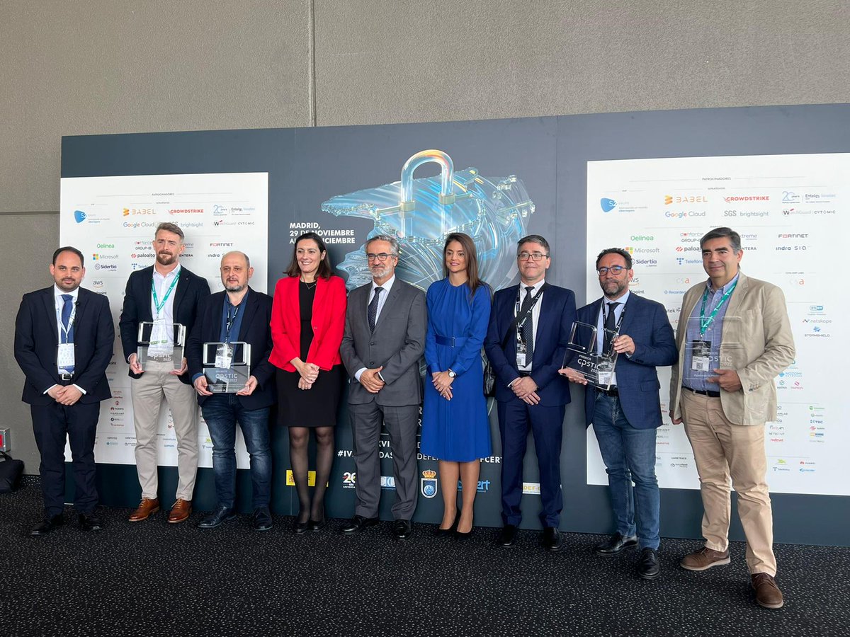 CCN-PYTEC (@ccnpytec) on Twitter photo Primera entrega de premios CPSTIC. #XVIJornadasCCNCERT Enhorabuena a los premiados! <a href="/Fortinet/">Fortinet</a>
<a href="/diputacionMLG/">Diputación de Málaga</a>
<a href="/opennac/">OpenNAC Enterprise by Cipherbit - Grupo Oesía</a>
<a href="/awscloud_es/">AWS España</a>
<a href="/GVAsanitat/">GVA Sanitat</a>
<a href="/CCNCERT/">CCN-CERT</a> Primera entrega de premios CPSTIC. #XVIJornadasCCNCERT Enhorabuena a los premiados! <a href="/Fortinet/">Fortinet</a>
<a href="/diputacionMLG/">Diputación de Málaga</a>
<a href="/opennac/">OpenNAC Enterprise by Cipherbit - Grupo Oesía</a>
<a href="/awscloud_es/">AWS España</a>
<a href="/GVAsanitat/">GVA Sanitat</a>
<a href="/CCNCERT/">CCN-CERT</a>