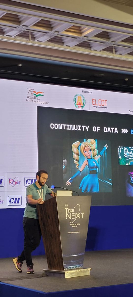TechNextbyCII's tweet image. Mr Nestor Caro, Technical Director-ISG, starts an exciting talk on “Using VR/AR/XR to Enhance Human Potential.” He urges us to think about how much future tech has already entered our world and how it can maximise human potential.
#CII #TechNext #Web3 #AR #VR #XR