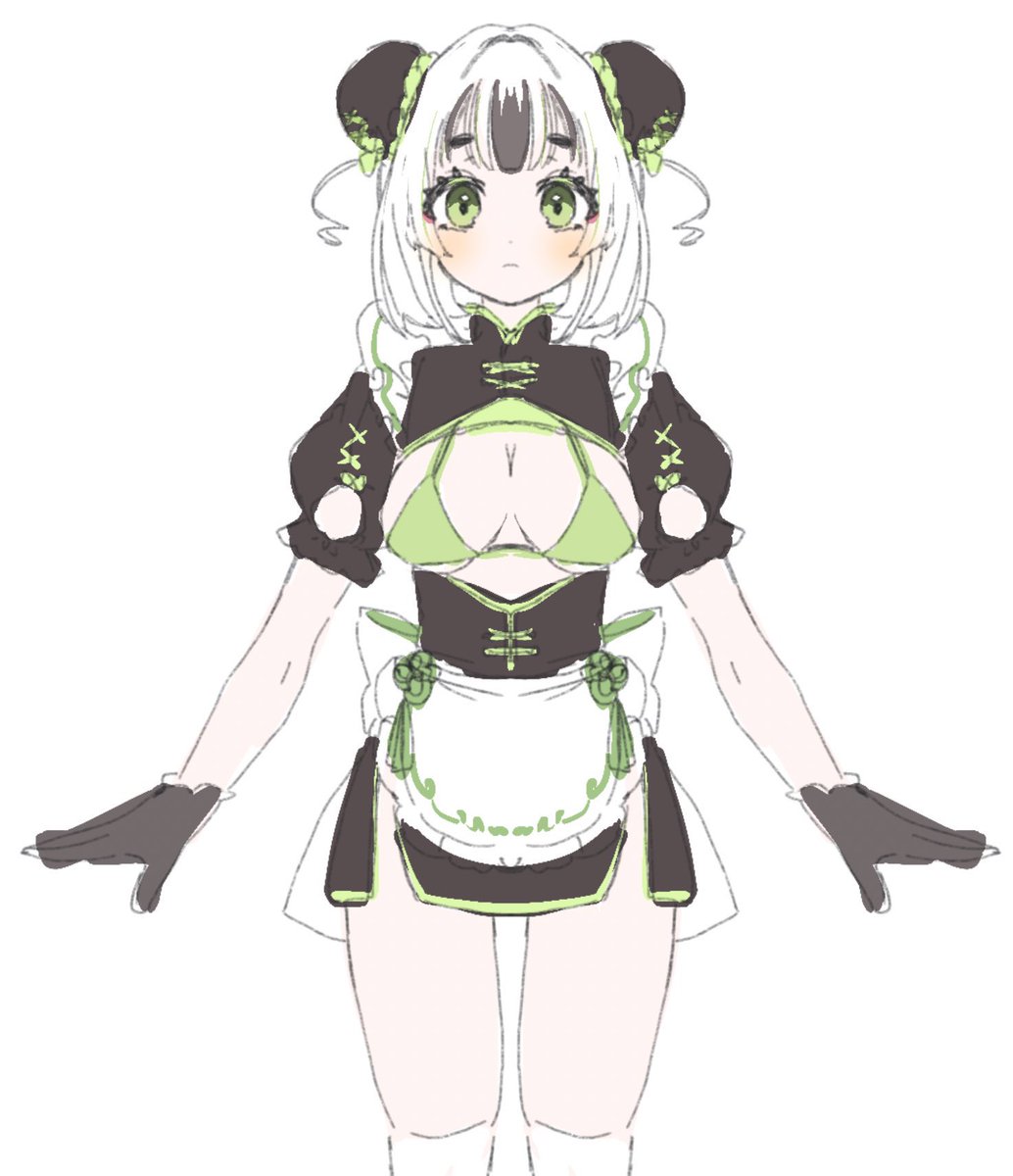 いつか趣味全開のモデルを作って販売してみたいと思ってるけど露出的にアウト感ある…🫢 