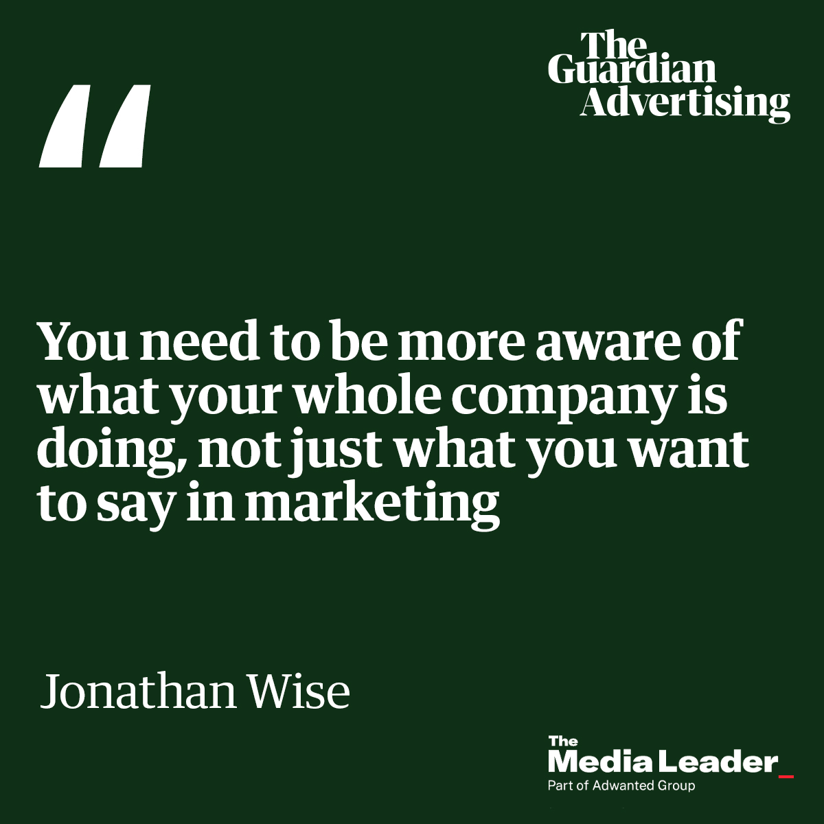 Omar Oakes caught up with Jonathan Wise to discuss greenwashing at The Future of Sustainability seminar with The Media Leader.

#advertising #sustainability
