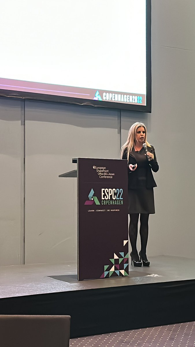 WomeninSP's tweet photo. The fantastic @Lehman__Holly sharing โWhy you belong in techโ here at @EuropeanSP #ESPC22 D&I luncheon. One of our favorite topics as everyone belongs and there is a place in Tech for you. #BestCommunityinTech #SharePoint #MsftTeams https://t.co/VHBhmhxFTs