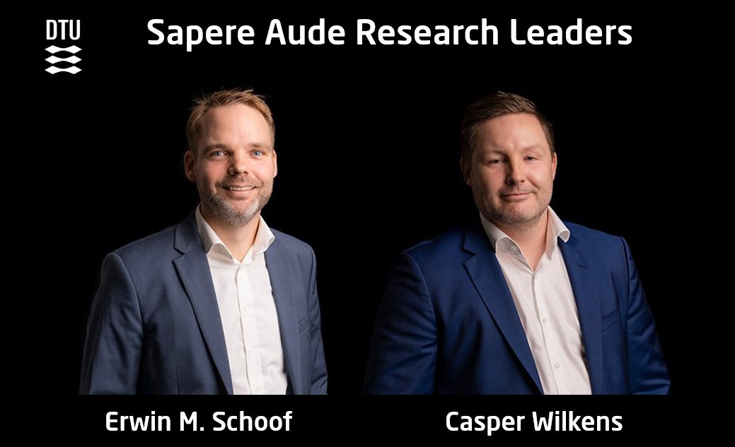 Congratulations to our two very talented researchers @erwinschoof & @protein_artist (Casper Wilkens) for each receiving a Sapere Aude Research Leader grant to conduct groundbreaking research & establish themselves as independent research leaders. dff.dk/en/current-new… @DFF_raad