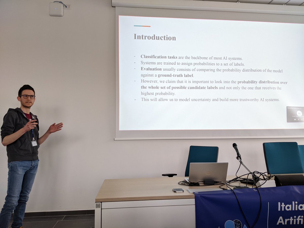 NL4AI's tweet photo. @alberto_testoni presenting “Probability Distributions as a Litmus Test to Inspect NNs Grounding Skills”
#NL4AI #NLProc https://t.co/ZoTZYqpzq5