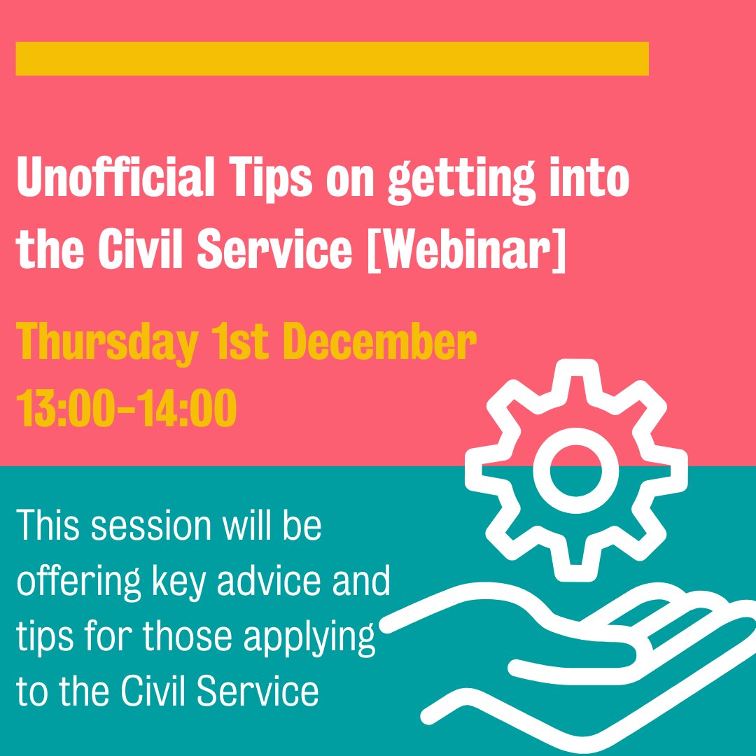 Interested in joining the Civil Service? Make sure to attend our Unofficial Tips on getting into the Civil Service webinar tomorrow at 13:00-14:00. Sign up here: kcl.targetconnect.net/leap/event.htm… @kcldo1thing