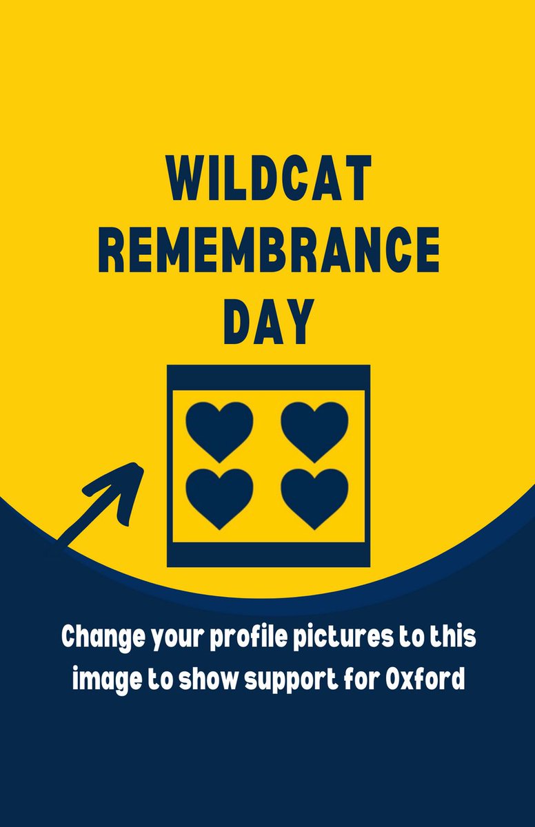 Please join us in showing our support for the Oxford community by changing your social media profile pictures to the image above💙💛