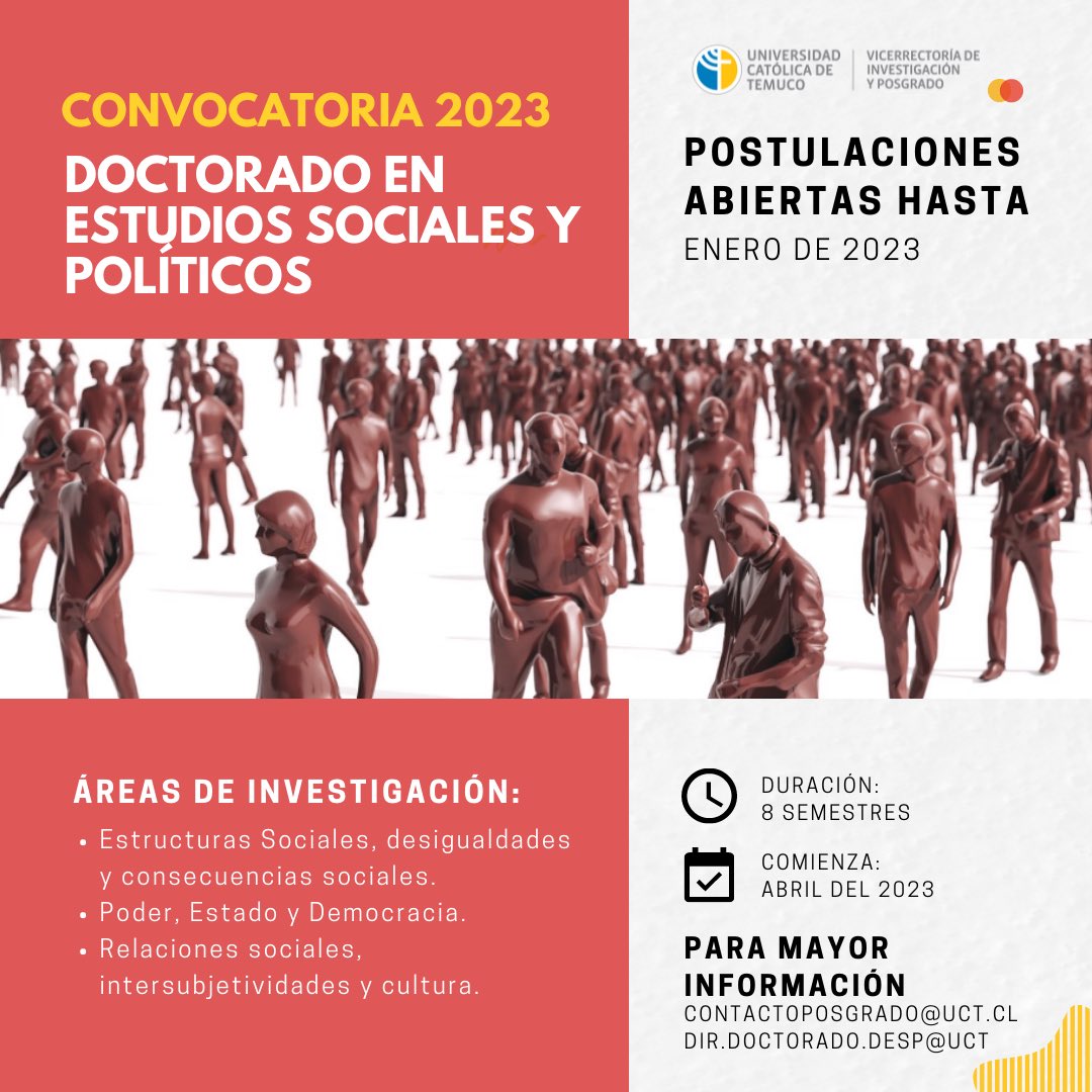 ¡CONVOCATORIA 2023! Postulaciones abiertas hasta enero del 2023 <a href="/UC_Temuco/">UC Temuco</a> vip.uct.cl/cases/desp/