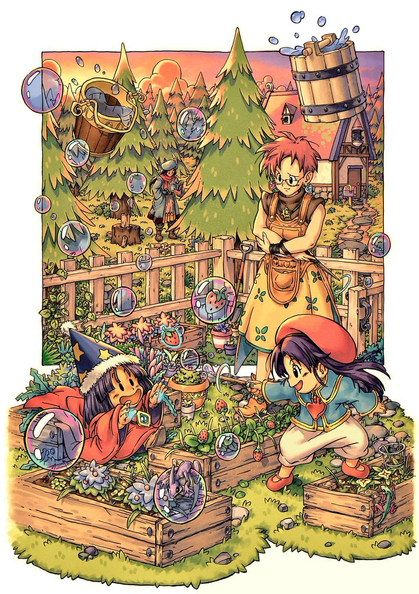 Magic hour at the garden. #Illustration #일러스트 #イラスト