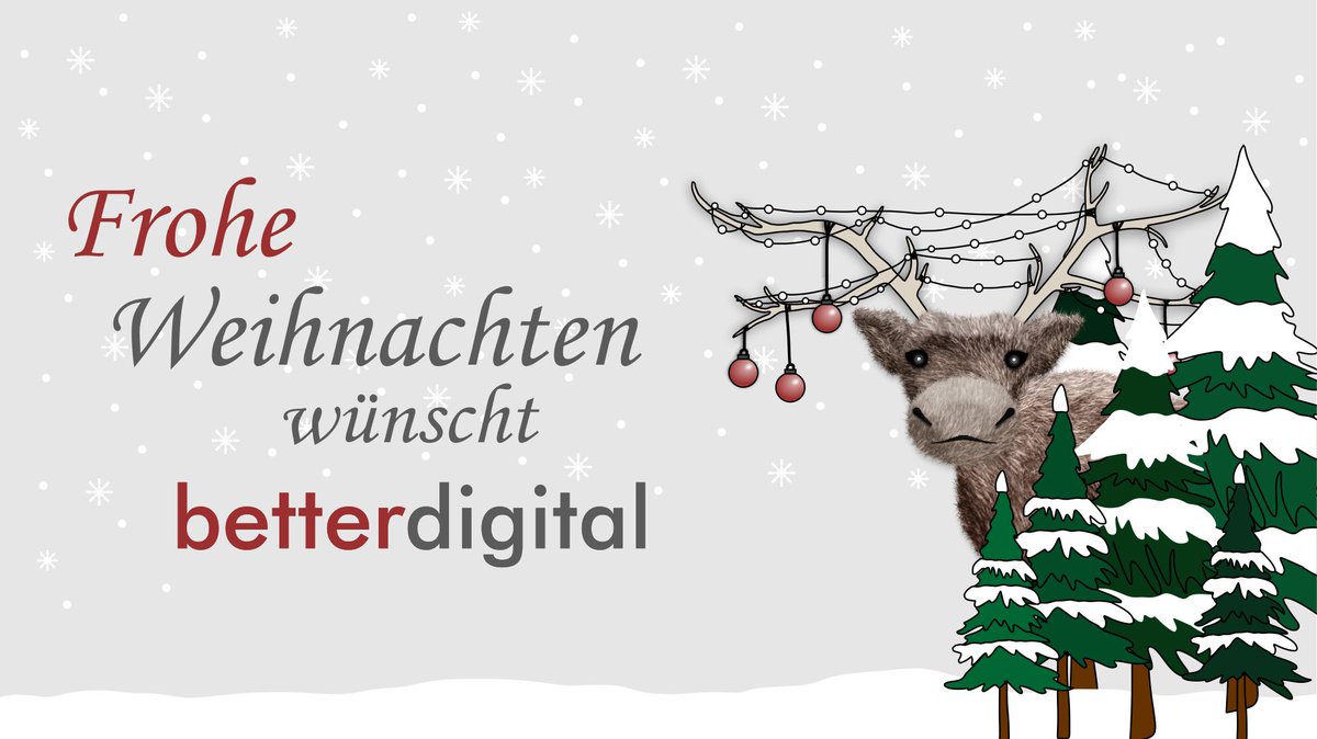 Wir wünschen Ihnen und Ihren Familien ein fröhliches und besinnliches Weihnachtsfest. 
betterdigital.de
#weihnachten #weihnachtszeit #xmas #betterdigital