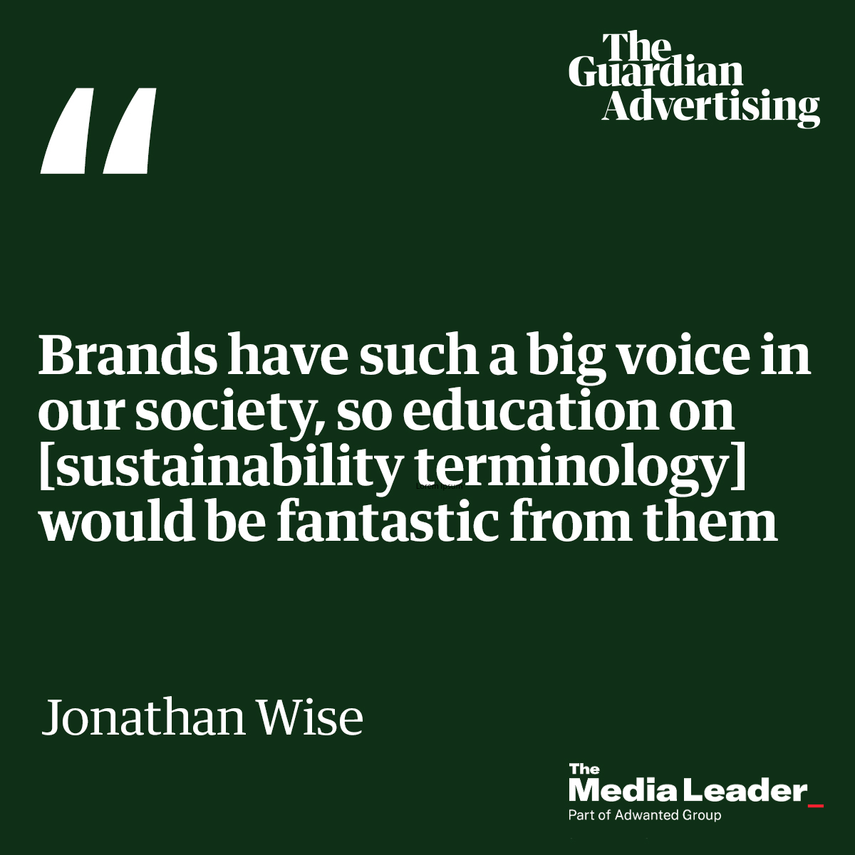 Jonathan Wise has been discussing the role of agencies in providing brands and publishers with more guidance in avoiding greenwashing and disinformation at The Future of Sustainability seminar this morning with Omar Oakes.

#sustainability #advertising