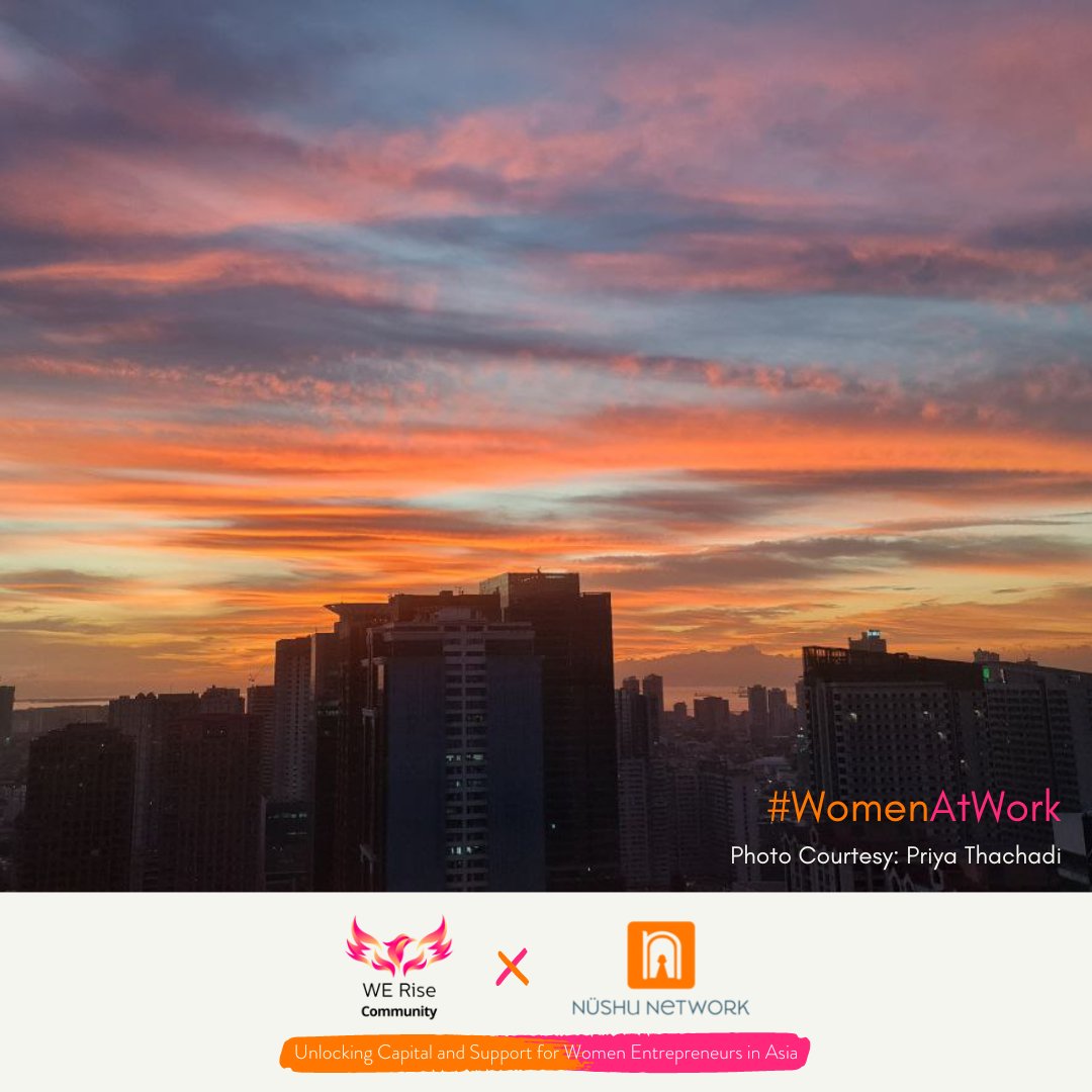 Our last entry for the #WomenAtWork photo challenge is from @priyathachadi, Co-founder at Nüshu Network and Co-founder and Partner at @unlock_impact Co-founder and CEO of @VillgroPH. Priya has shared the view from the Villgro PH office at WeWork, Manila, Philippines.