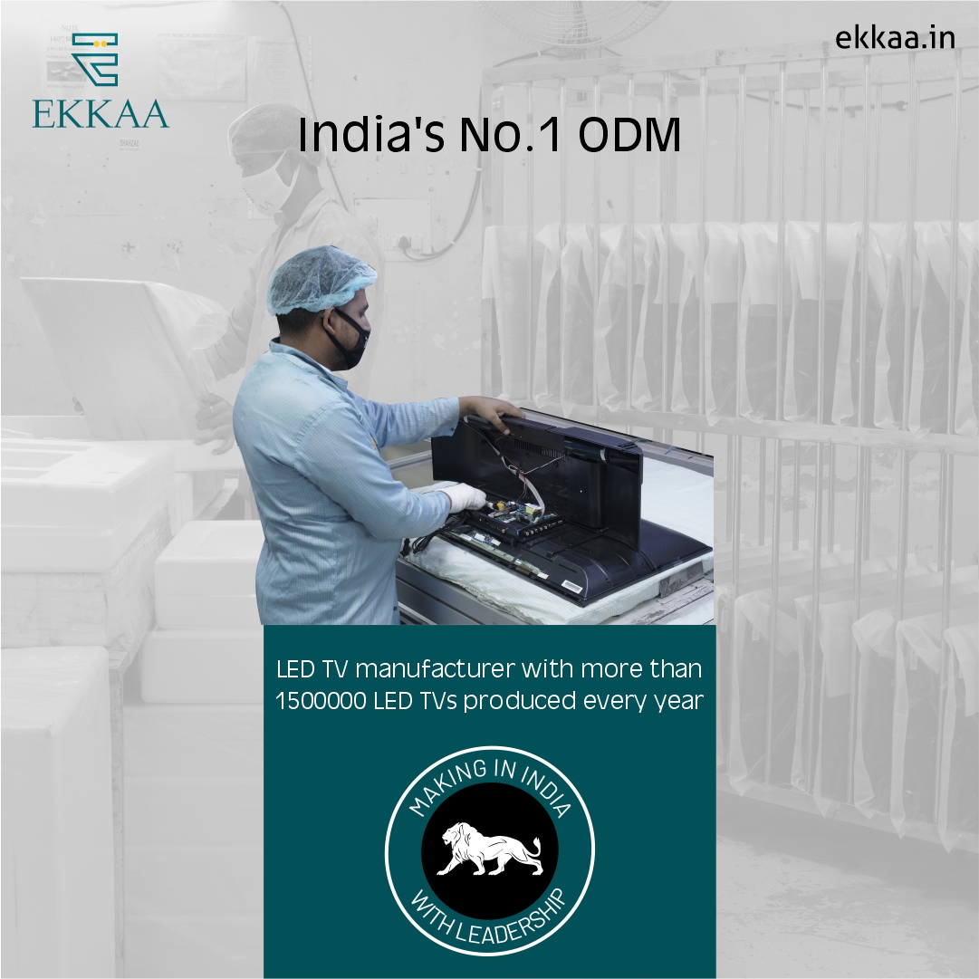 ekkaaofficial's tweet photo. With the fast production of millions of #LEDTVs per year, #Ekkaa has become India’s leading #ODM #manufacturer.
#Indiamanufacturing #Startup #Technology https://t.co/myhS4zwszB