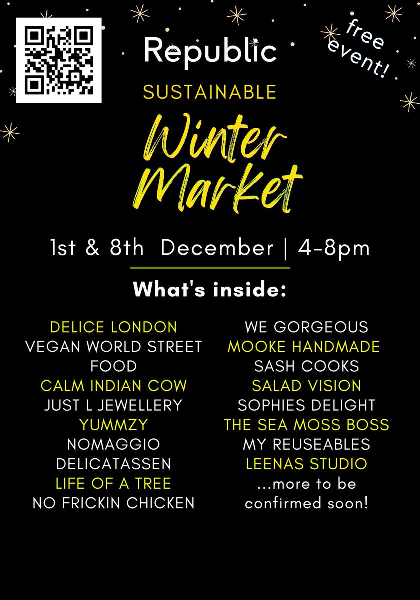 It's finally here! Tomorrow is our #Sustainable Winter Market!
Start your #Christmas shopping at the many #ethical small businesses &amp; get in the festive spirit🎄
See more info &amp; register here: 
eventbrite.co.uk/e/sustainable-…