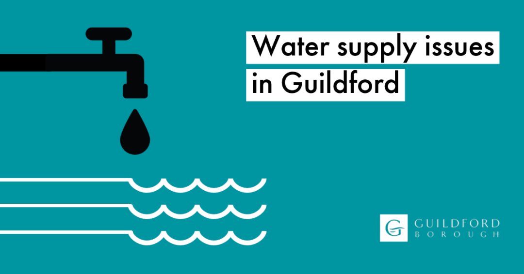 Guildford Borough Council (@guildfordbc) on Twitter photo Residents in postcodes GU1, GU2, GU3, GU4 and GU5 may experience water supply issues, due to a technical problem at a local water reservoir. A bottled water station is open at <a href="/GfdSpectrum/">Guildford Spectrum</a> (Parkway, GU1 1UP) for those who are affected. For live updates 👉 orlo.uk/11n5w Residents in postcodes GU1, GU2, GU3, GU4 and GU5 may experience water supply issues, due to a technical problem at a local water reservoir. A bottled water station is open at <a href="/GfdSpectrum/">Guildford Spectrum</a> (Parkway, GU1 1UP) for those who are affected. For live updates 👉 orlo.uk/11n5w