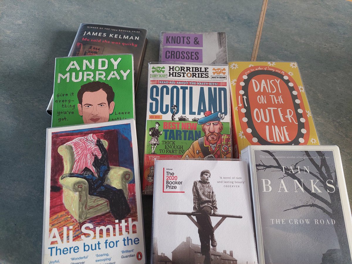 KpssL's tweet photo. Happy St Andrews Day, here are a few of our Library books from Scottish Authors📚@KppL @KingsParkSec https://t.co/cO386jAvLE
