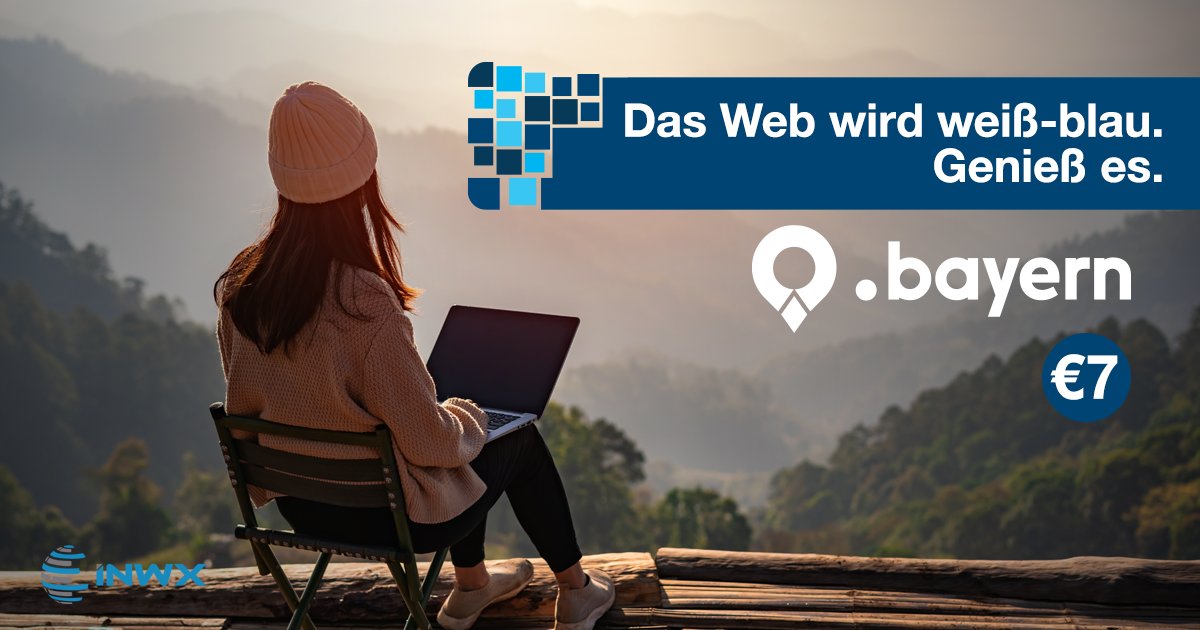 Bayern_Domain's tweet image. Das Web wird weiß-blau - Sichere dir jetzt deine .BAYERN-Domain!

inwx.com/de/BAYERN-doma…