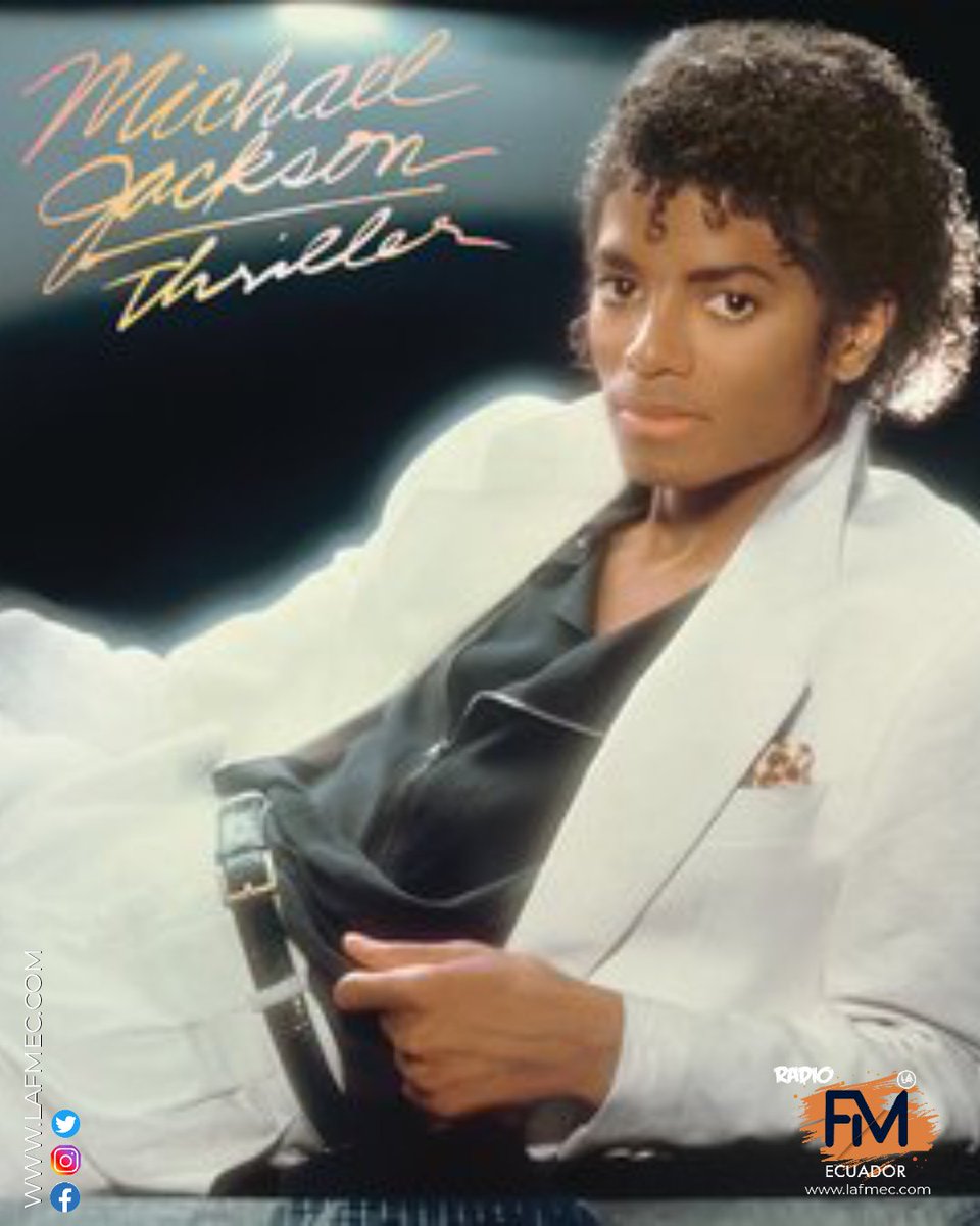 Hace 40 años, Michael Jackson lanzó 'Thriller'.  Se convirtió en el álbum más vendido de todos los tiempos con más de 70 millones de copias vendidas.

Somos LA FM, Juntos, haciendo historia!!!

I ❤️  70's 80's 90's

👉lafmec.com

 #Thriller #MichaelJackson