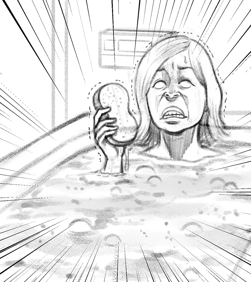 放送中の「上田と女が吠える夜」。
バスタブ掃除しながら入浴して気付いたらお湯がドブみたいになった大久保さん他、友近さん千住真理子さんのイラスト描きました
#上田と女が吠える夜 