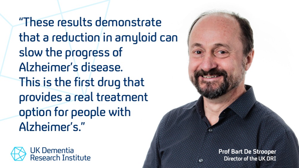 UKDRI's tweet image. Exciting news today as results from phase 3 trial of #Alzheimers drug lecanemab presented at #CTAD22 confirm the drug reduced amyloid in the brain &amp;amp; slowed cognitive decline👏

UK DRI researchers comment on the news, hailed as &apos;the beginning of the end&apos;🙌👉buff.ly/3FbOnB0