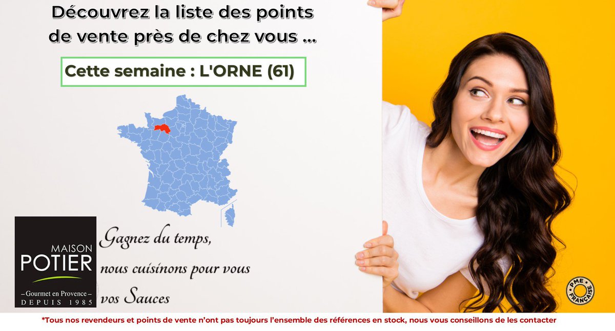 Maison Potier Gourmet en Provence
Où trouver nos produits près de chez vous ?
christianpotier.fr/normandie/61-l…
#maisonpotier #cuisine #bienmanger #cleanlabel #poisson #sauce #tartinade #aidesculinaires