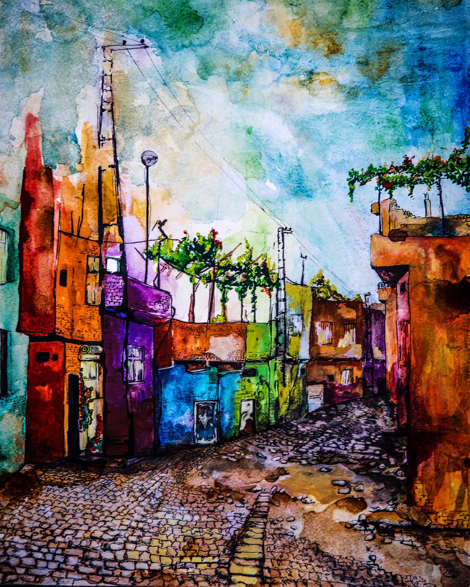 ercnaltuntas's tweet photo. “Kuçe”

Amed / Sur 

Suluboya çalışması 35x50 cm. https://t.co/EtFHZPs2Ur