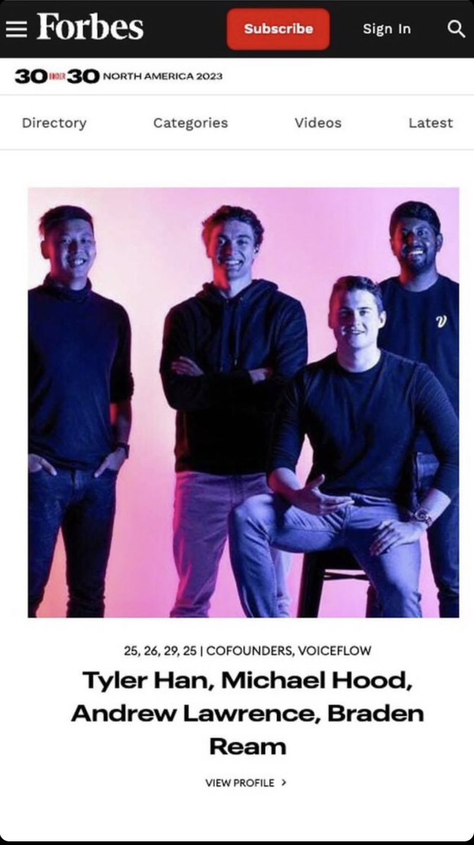 Xavidop's tweet photo. So proud of you @bestkarthus @ReamBraden @Mike_Hoody

So proud of us @voiceflow 

https://t.co/IsGIHVADvX

#Forbes30Under30 https://t.co/ZhadIQxEoW