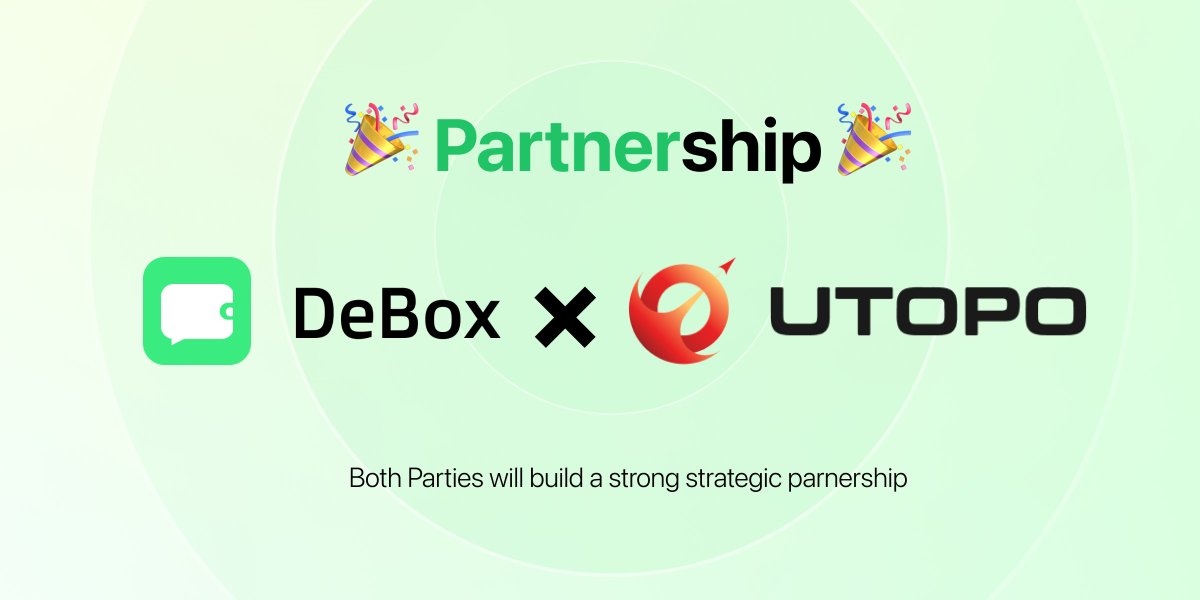 DeBox_Social's tweet photo. 🔥We are thrilled to announce our partnership with @utopogame

#Utopo is the World's Leading One-Stop GameFi Service Platform. 

🍻Let's build together! https://t.co/PZyAXCGHGw