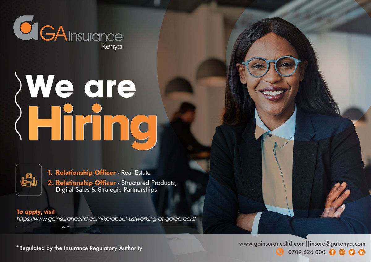 GA Insurance on Twitter "We are Hiring! Join our team now from here