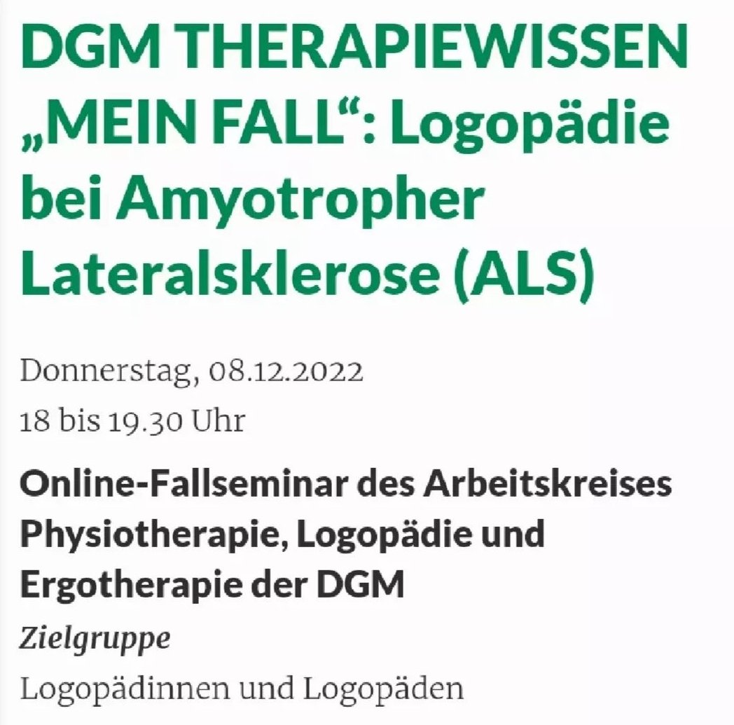 Anmeldung über die DGM. #Logopädie #palliativelogopädie