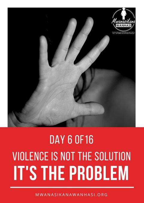 Day 6 of 16📢: Violence is not the solution, it's the problem, let us find peaceful ways to solve our differences.
#16DaysofActivism2022 
#16DaysOfAction 
@YetTrust @hivosrosa @UsaidZimbabwe @NLinZimbabwe @MUSASAZIM @FordFoundation @OakFoundationn @CIVICUSalliance @WLSAZW