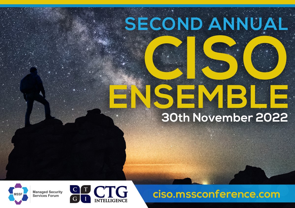 CtgIntelligence's tweet photo. T-Minus 40 minutes until the second annual #CISOEnsemble! What a stellar cast of CISOs and Architects spanning the GST, EAT, CET, GMT, EST, CST, MT, PST with a special feature of the Queensland Timezones! https://t.co/4b7sMKRhyp