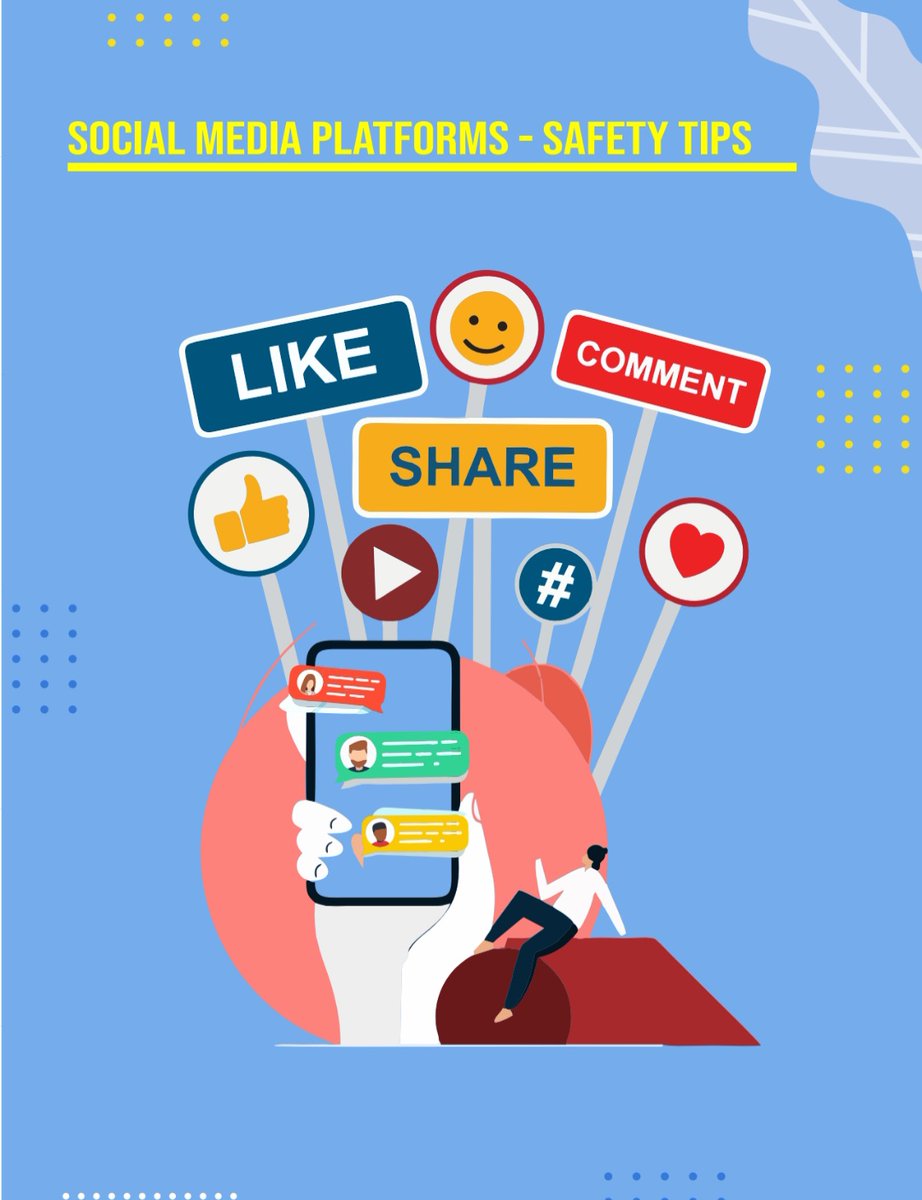 BSF_BICIT's tweet photo. #cybersecurity
#SocialMedia
" Social Media Platforms - Safety Tips, Dos and Don'ts "
#BSF #BICIT #Cyber
#_DigitalIndia #GoI_MeitY #IndianCERT #Cyberdost https://t.co/jVcAFrRTKj