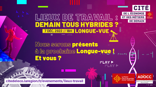 Digital113_'s tweet photo. [ACTU ECOSYSTEME] Comment nous projetons-nous dans les nouveaux lieux de travail 🪑💼 ? Pour répondre à cette question, la @Cite_eco_occ  et nous, vous invitons le mercredi 7/12 à la Longue-Vue Lieux de travail: demain tous hybrides ? Plus d'infos ici : https://t.co/5NLJHnlNZs https://t.co/1mjPoyTOih