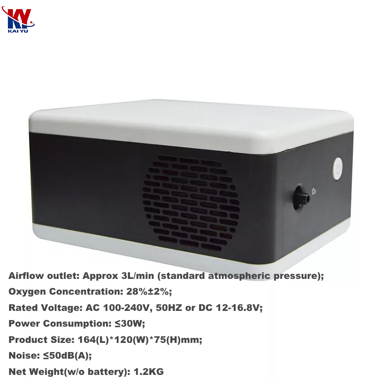 KaiyuMedical's tweet photo. Portable Oxygen Concentrator with rechargeable battery available.
Airflow outlet: Approx 3L/min (standard atmospheric pressure);
Oxygen Concentration: 28%±2%;
Power Consumption: ≤30W;
Product Size: 164(L)*120(W)*75(H)mm;
Noise:≤50dB(A);
Net Weight(w/o battery): 1.2KG https://t.co/bW23UnCE4P