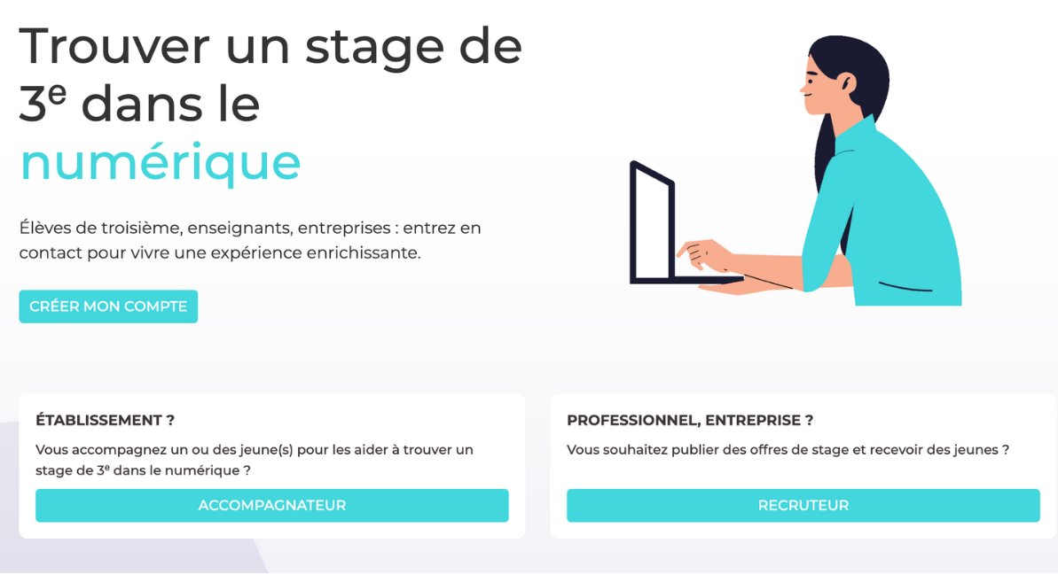 [#Orientation] Besoin d’un coup de main pour trouver un #Stagede3e ? 😊 Et de (faire) découvrir le secteur du #numérique et ses métiers ? 
👩‍💻 la plateforme proposée par <a href="/numeum_/">numeum</a> <a href="/OpcoAtlas/">Opco Atlas</a> <a href="/myfutureapp/">Myfuture</a> permet d’accéder gratuitement à 1200 offres ! GO !🚀 stagede3enumerique.fr