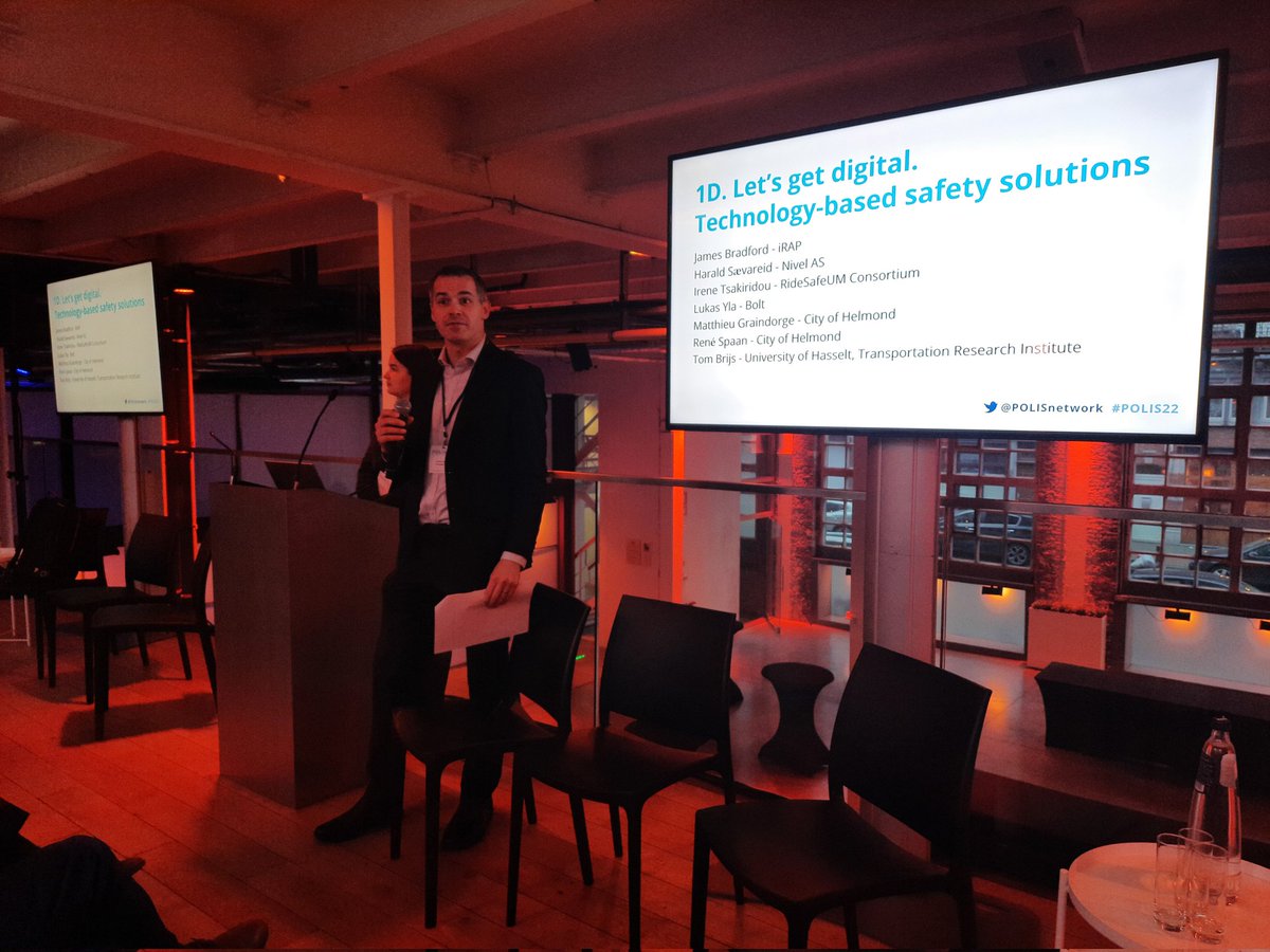 Let's Get Digital! Here at #Polis22 to present our technology based #RideSafeUM solution for Micromobility #safety