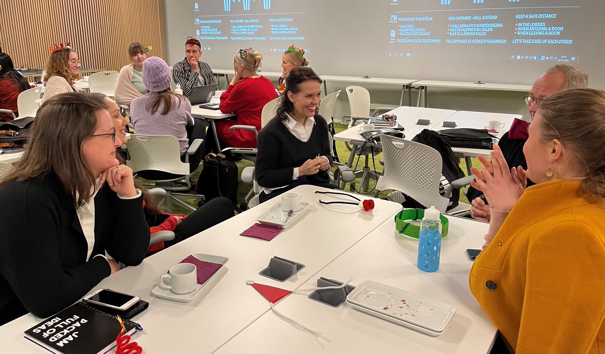GrowingMindEdu's tweet photo. Great thanks to all presenters and active participants! Joint #growingmind researcher meeting yesterday with result higlights e.g. #growthmindset #digitalparenting #mathematicanxiety #climatechangedistress Towards educational transformations! @Akatemia_STN @EduSciHelsinki https://t.co/X1MFKi6mi0