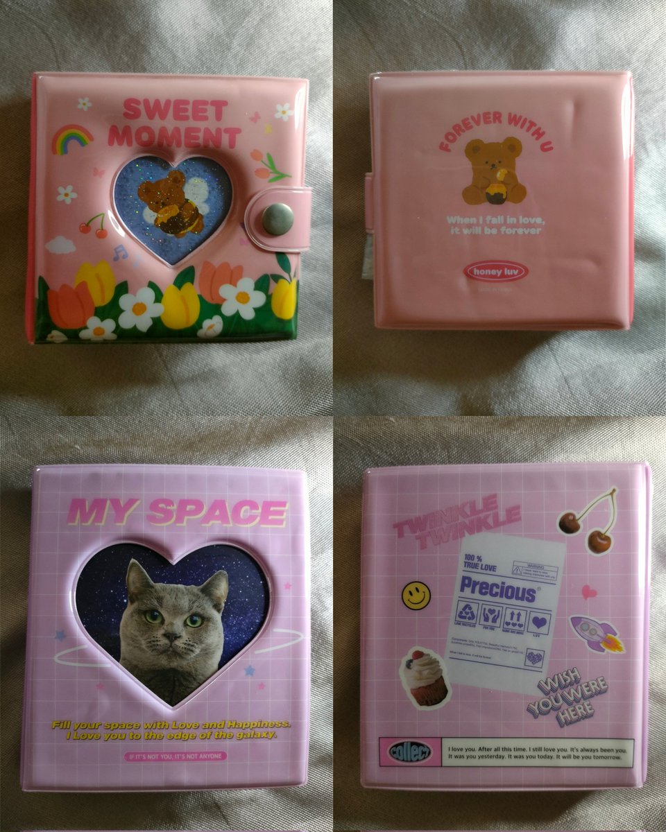 heyscart's tweet photo. — [🛒] ;
#heyscart_onhands 

WTS LFB KPOP PCS PC 1P PVC PP COLBOOK PH

RANDOM COLLECT BOOKS
- see first photo for prices 
- daiso pink my space 2p collbook is unsealed but unused
- others are used but in good condition (except purple)
- dm for condi https://t.co/cXPaNEVd78