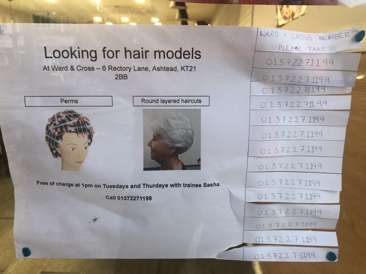 Pulse Ashtead (@pulseashtead) on Twitter photo Who wants a free hair make over ? That’s right FREE if you need a Perm or Round Layered granny haircut 💇♀️ hook Ward And Cross up , looking for models <a href="/WARDandCROSS/">WARD & CROSS</a> Who wants a free hair make over ? That’s right FREE if you need a Perm or Round Layered granny haircut 💇♀️ hook Ward And Cross up , looking for models <a href="/WARDandCROSS/">WARD & CROSS</a>