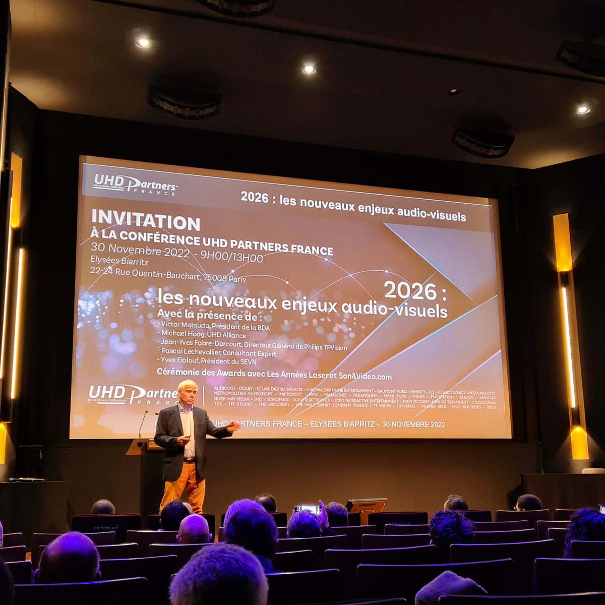 Conférence #UHD partners ce matin : le succès de la #4K se confirme sur les #TV 📺 et dans les contenus, toujours plus nombreux dans ce format : sport, streaming, blu-ray etc.