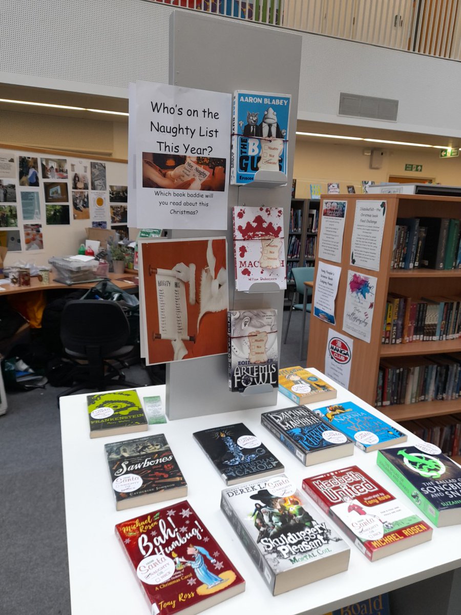JR Library (@jr_library) on Twitter photo Which book characters are on the naughty list this Christmas in <a href="/TheJohnRoan/">The John Roan School</a> Libraries?
#readingforpleasure Which book characters are on the naughty list this Christmas in <a href="/TheJohnRoan/">The John Roan School</a> Libraries?
#readingforpleasure