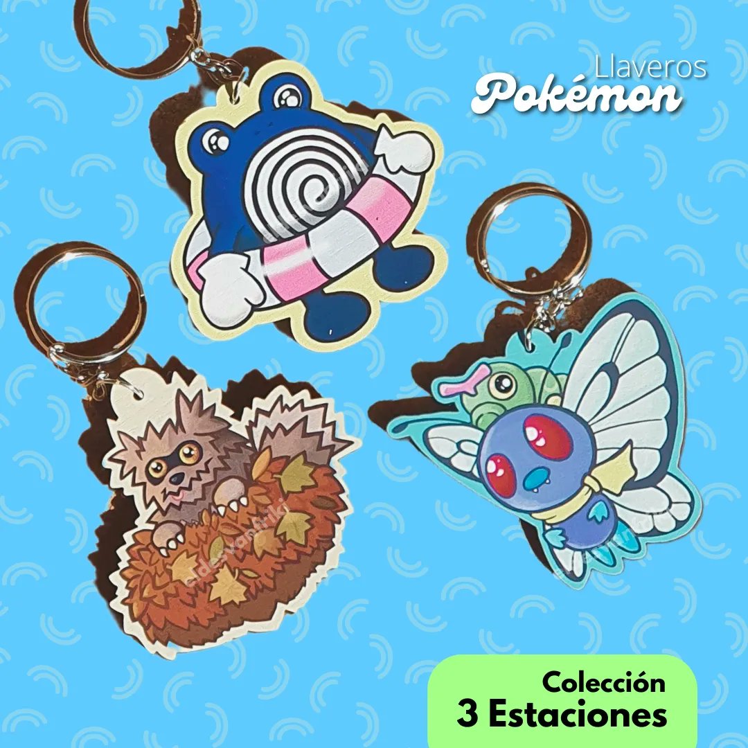 eldesvan_friki's tweet photo. ¡Últimas unidades de nuestra primera colección de llaveros pokémon! Hazte con el tuyo!!! ⬇️⬇️ reservas por MD o a través de nuestra tienda (link en bio) #pokemonfanart #PokemonScarletViolet #butterfree #zigzagoon #poliwhirl #pokemonrubi #pokemonzafiro #johto #hoenn #eldesvanfriki https://t.co/3zaulyfECg
