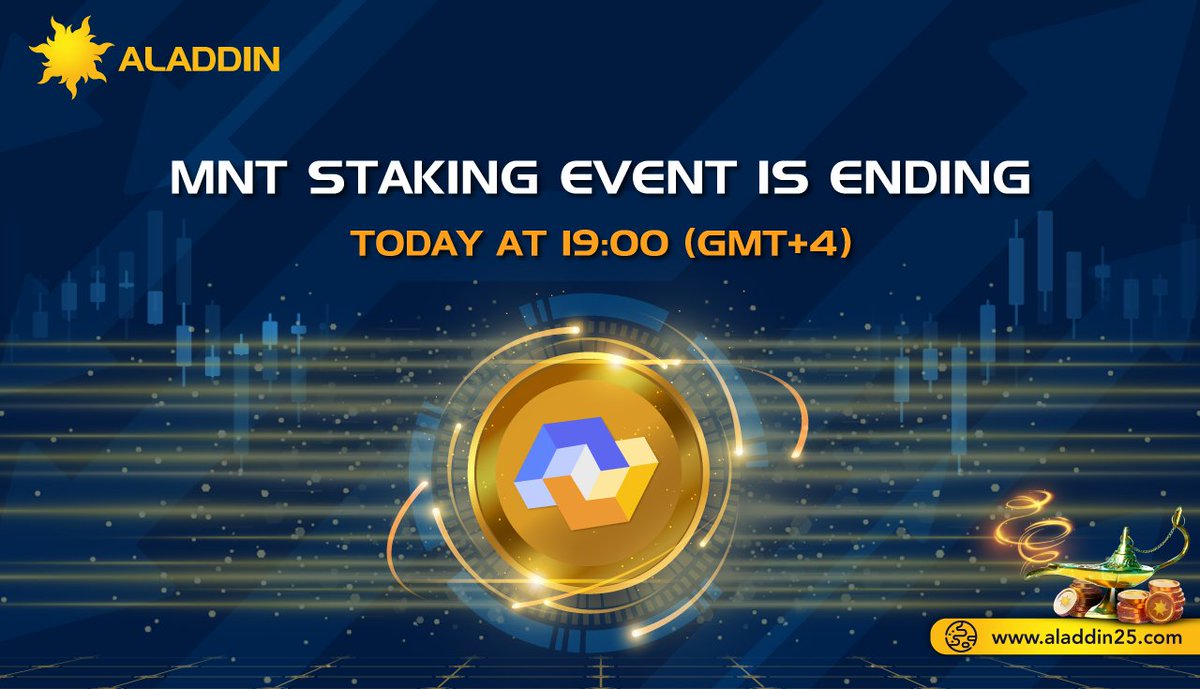 aladdinxchange's tweet photo. The MicroNFT (MNT) staking event will end today at 19:00 (GMT+4). We appreciate your tremendous support and participation in our staking event. 😍

To start trading with crypto: https://t.co/Jqtg70X3Rk

#AladdinExchange #CryptoExchange #Crypto #MicroNFT #Staking #StakingEvent https://t.co/4Nyp1TiX3I