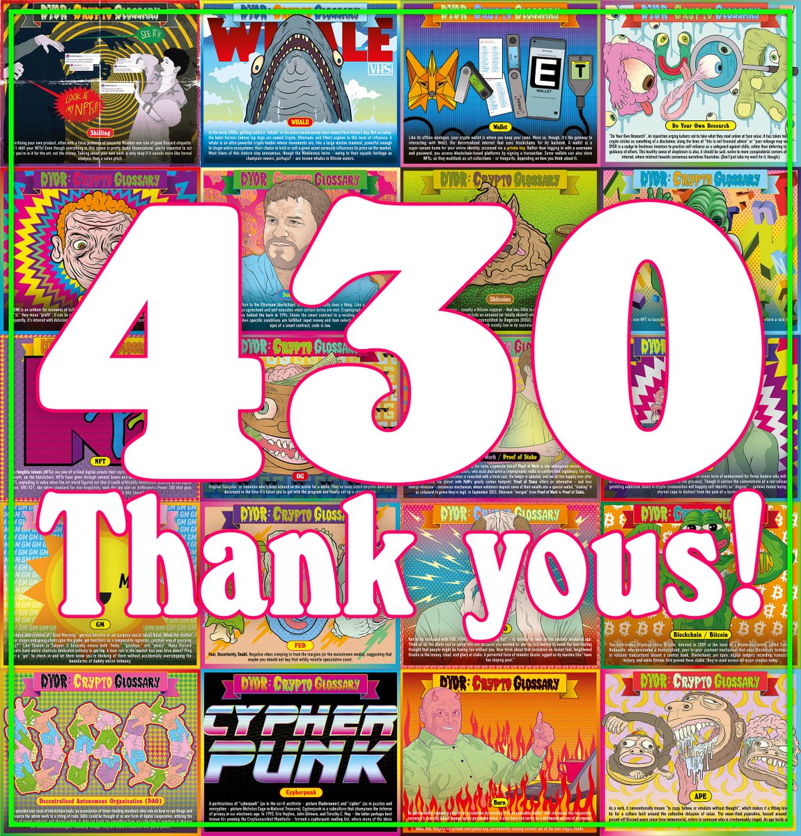 Moxarra's tweet photo. 😱430 Open editions minted! THANKS A LOT! Still 14-ish hrs to get some 👉 https://t.co/Sjw8WvKaoy
Or bid on Ellis and Buttman here 👉 https://t.co/tAooSHRebx
This drop is a collab with @DYOR_CryptoArt  Adina Glickstein and @spike_art and currently shown @KunsthalleZH😉💥🔥 https://t.co/fzszG40p4f