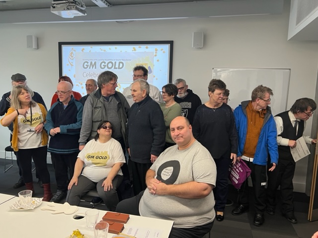firstmcr's tweet photo. Missed this from our wkly round up 

A few photos from last weeks celebration of all the work @wearegmgold have been doing over the last 4 years

@FD_SPICE @BILD_tweets @MMUCommunity @LearningMet @SWManMet @gmcvo @Pftameside @GMOPN1 @BuryPeopleFirst @nwtdtlynn @nwtdt
@AfAgeing https://t.co/s1At1qtNBA