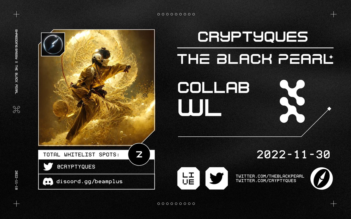 𝗧𝗕𝗣 𝘅 𝗖𝗥𝗬𝗣𝗧𝗬𝗤𝗨𝗘𝗦

✔️𝗖𝗥𝗬𝗣𝗧𝗬𝗤𝗨𝗘𝗦 𝗪𝗟 𝘅 𝟮

● Follow <a href="/CRYPTYQUES/">CRYPTYQUES - FURY | SOLD OUT</a> + <a href="/TheBlackPear1_/">The Black Pearl ⚫ | TBP Official</a>
● Like + RT + Tag 3 friends

24H
