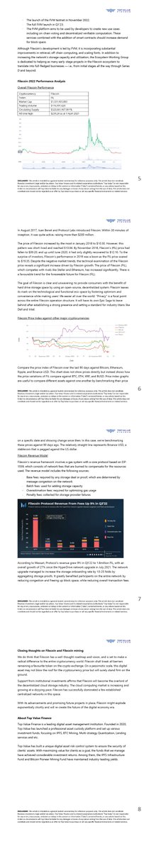 TopValueFinance's tweet photo. Let’s dive into Filecoin where we’ve analyzed and brought to you crucial information and insights from July-November 2022 such as key events, performance analysis, and our thoughts on the entire project. Till next time! https://t.co/X3LRHNIdDA