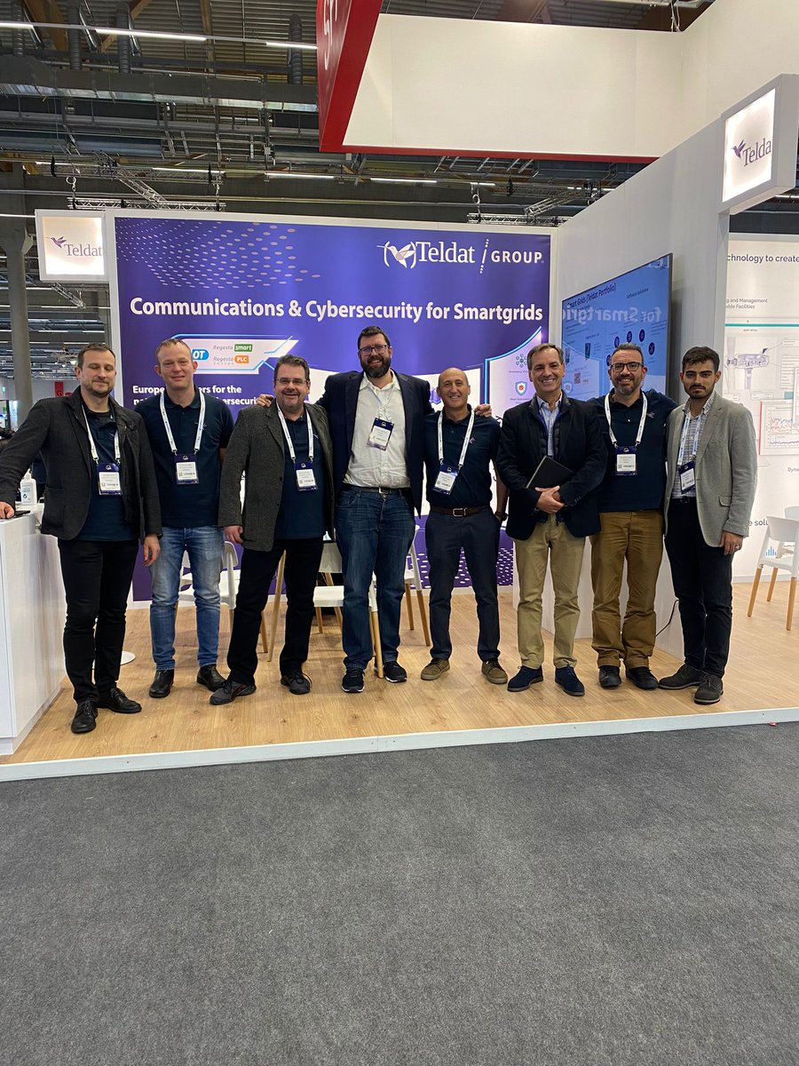 Teldat Group Team ready for today.🚀
Want to  𝗦𝗰𝗵𝗲𝗱𝘂𝗹𝗲 𝗮 𝗠𝗲𝗲𝘁𝗶𝗻𝗴 with Teldat specialists?
Click &amp; Sign up enlit-europe.com/networking-pla…

#EnlitEurope #smartgrids #utilities #cybersecurity #IoT