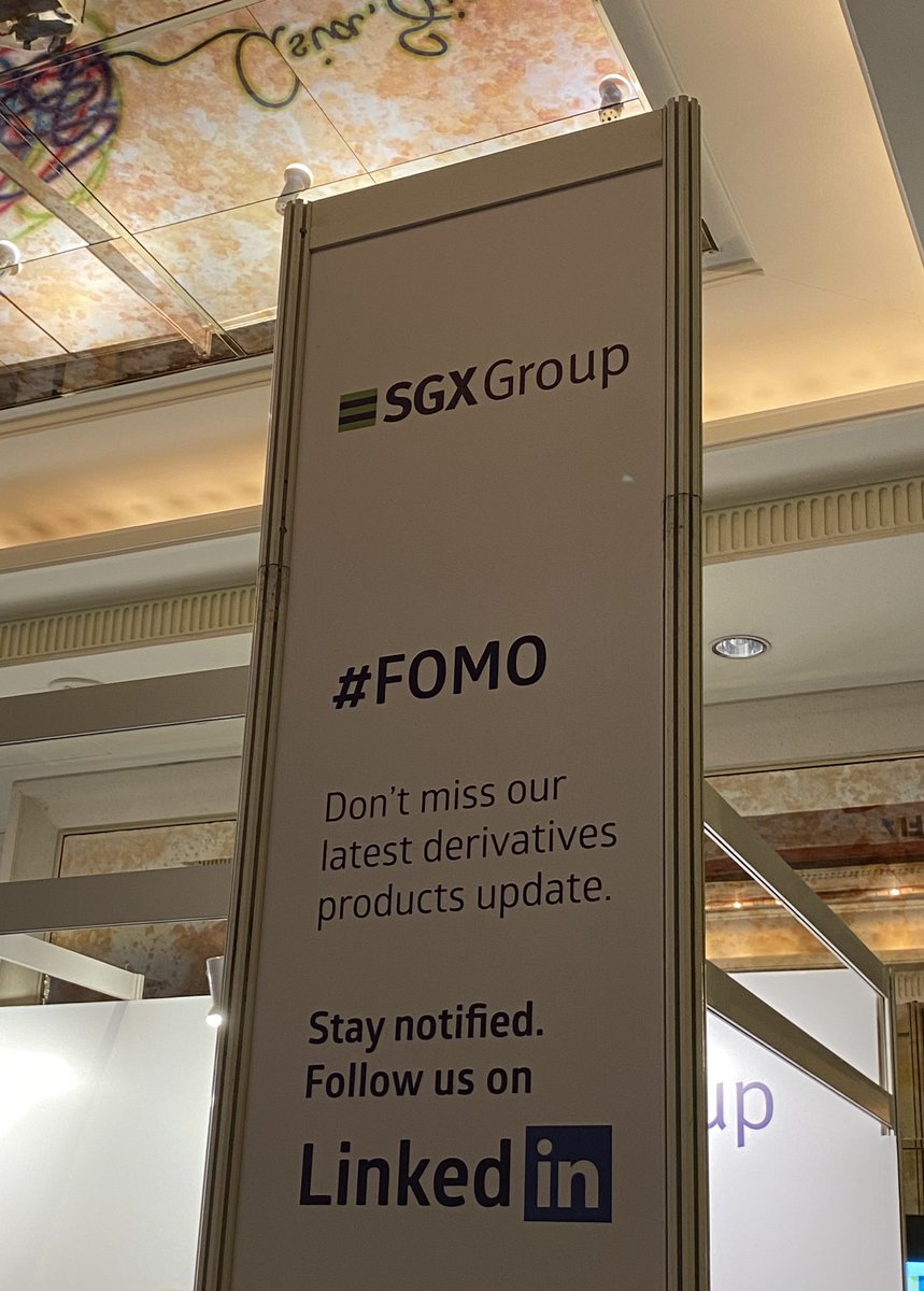 yeekaipin's tweet photo. Feeling massive #fomo yet 😆 

P.S. the coffee here is goood.

@FIAconnect #FIAAsia @SGXGroup https://t.co/B687zLVK4g
