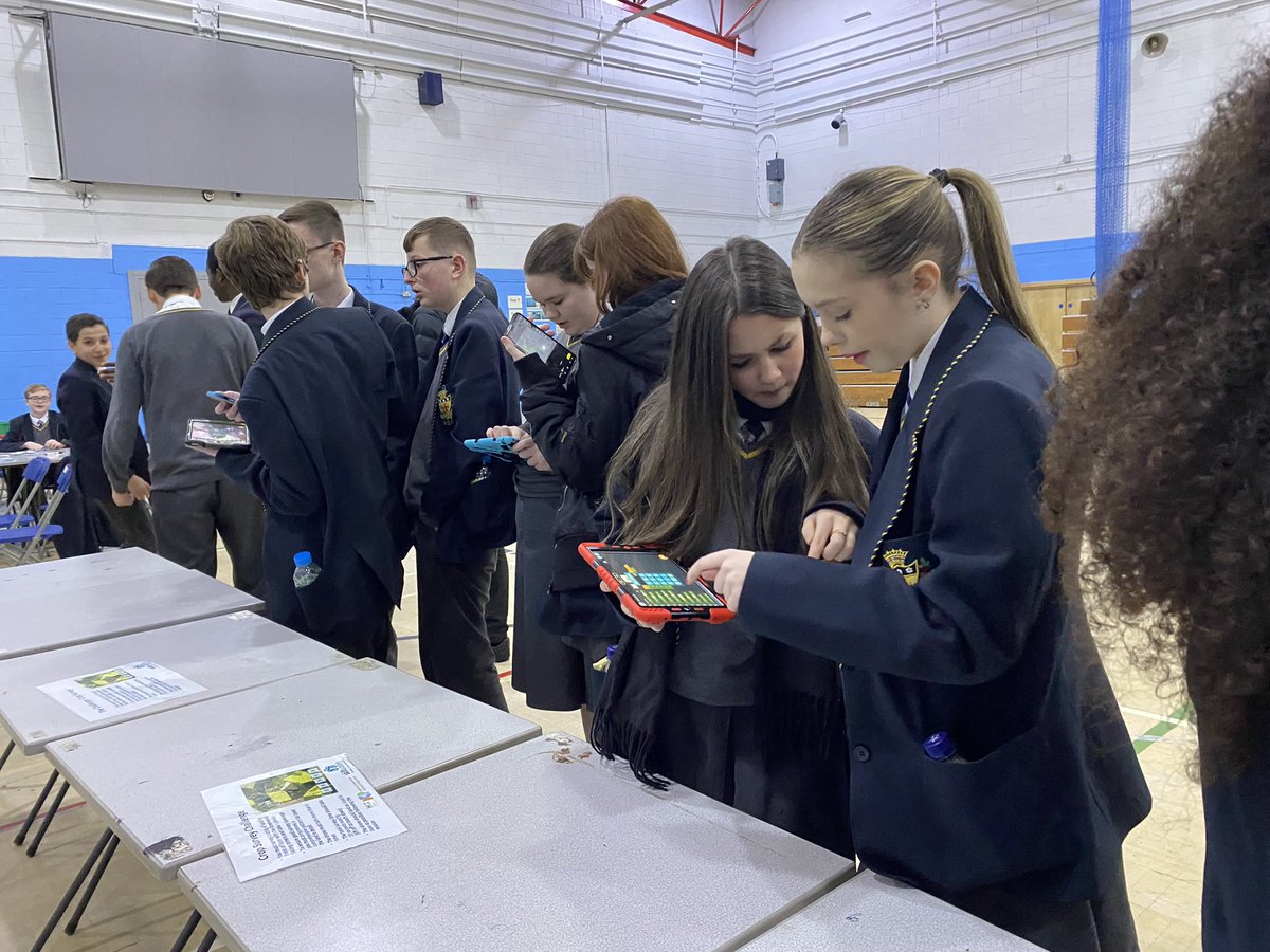 NDCCScience's tweet photo. KS5 and KS4 students coding drones as part of a STEM workshop visiting school today. @NDEvertonValley https://t.co/wfEBj6thR3